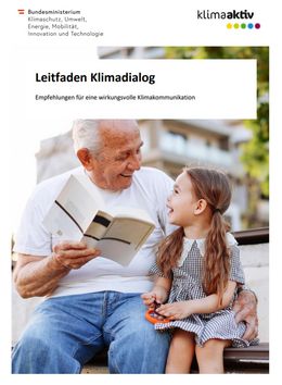 Das Bild zeigt das Buchcover des Buchs "Leitfaden Klimadialog"