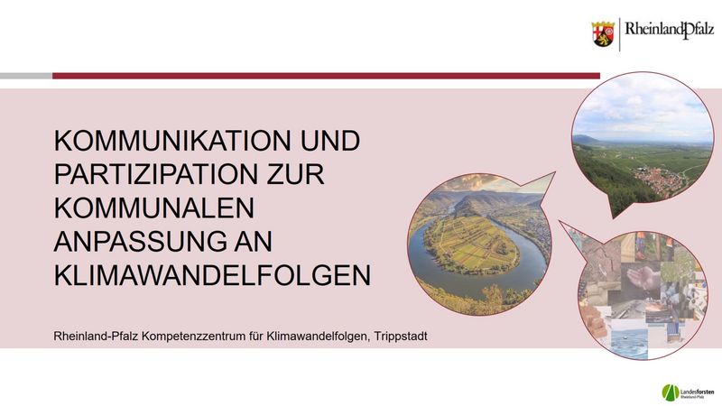 Titelbild des Videos "Kommunikation und Partizipation zur kommunalen Anpassung an Klimawandelfolgen"