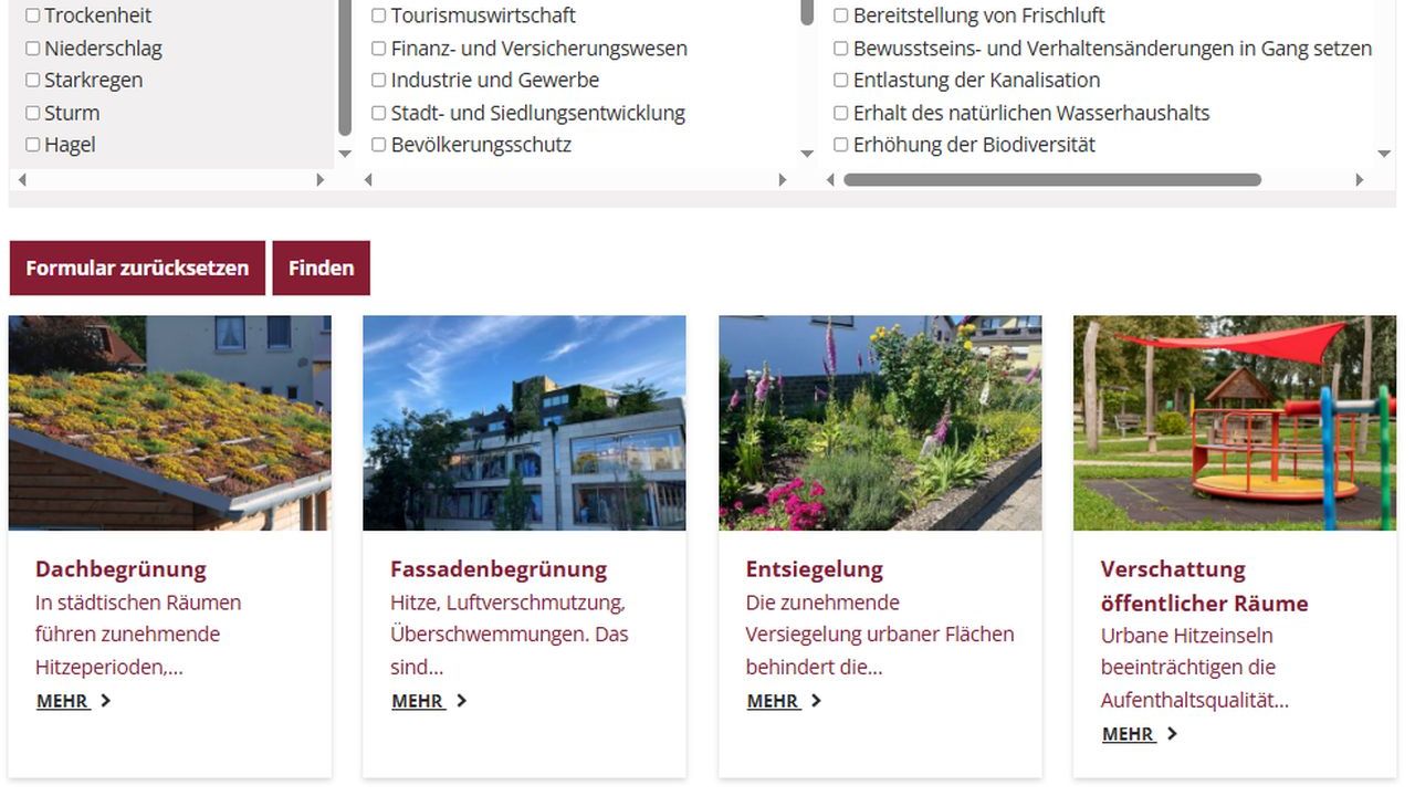 Das Bild zeigt einen Screenshot des Maßnahmen-Tools