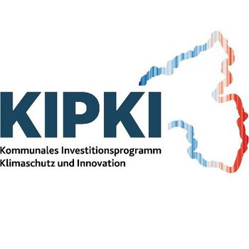 Das KIPKI Logo zeigt den KIPKI Schriftzug sowie einen Landkartenumriss von Rheinland-Pfalz.