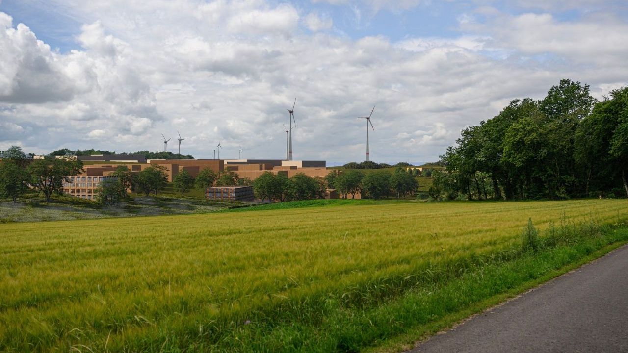 Das Bild zeigt die Entwicklungsfläche für das nachhaltige Gewerbegebiet.