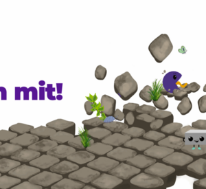 Das Bild zeigt eine Grafik mit Pflastersteinen, die aufgebrochen werden