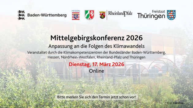 Mittelgebirgskonferenz 2026: Termin vormerken und ab 15.01. anmelden: 17.03.2026, online